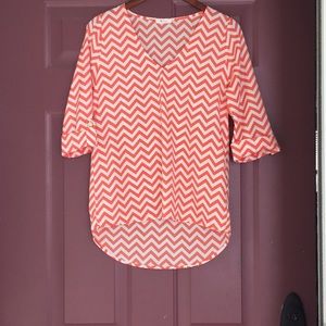 Orange chevron blouse